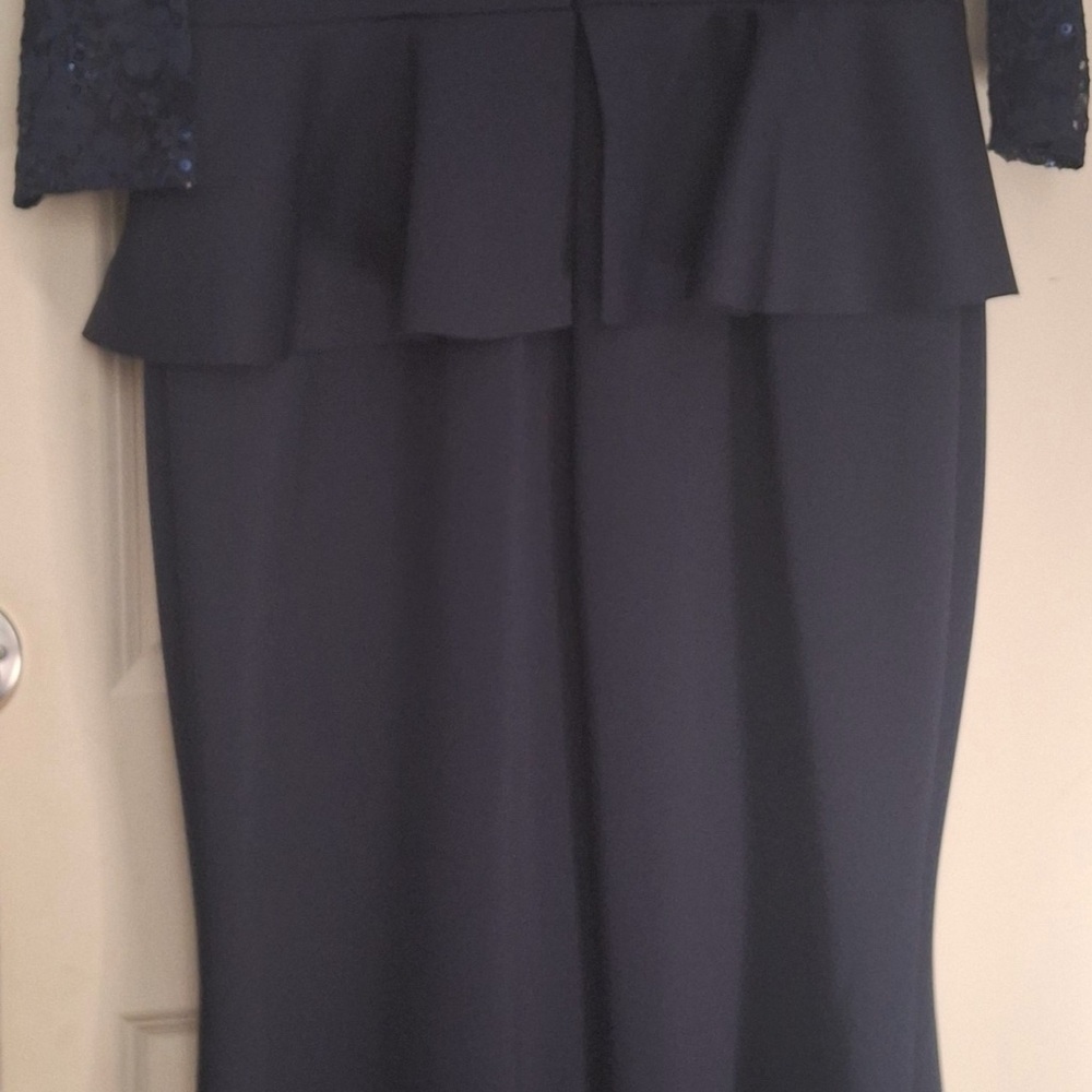 Jessica Howard Navy Lace Peplum Dress - Picture 11 of 16